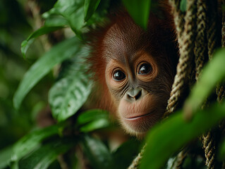 portrait of orangutan