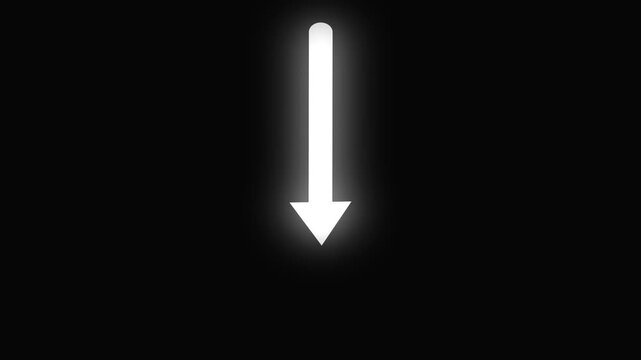  Down Arrow Animation &ndash; Modern Directional Pointer Icon for Navigation and Motion Graphic Transitions