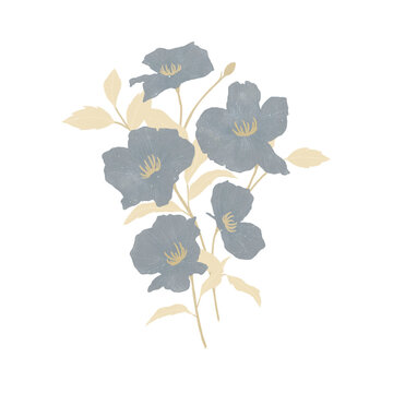 Blue Spring Flowers in Bloom, Colorful Seasonal Blossoms, Fresh Garden Flora, Nature and Botanical Background, Vibrant Floral Scenery Transparent Png