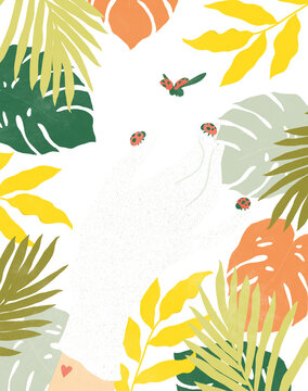 Insects and Ladybugs on a Gloved Woman&rsquo;s Hand, Flying and Landing, Natural and Gardening Concept, Mindfulness and Mental Wellness Concept, Transparent Png