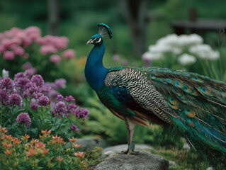 Fototapeta premium peacock in the park