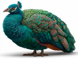 Obraz premium peacock isolated on white