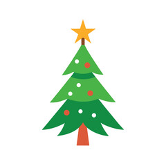 Obraz premium christmas tree vector illustration