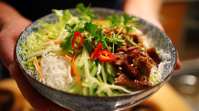  Learning the art of making Bun Thit Nuong, a popular Vietnamese vermicelli noodle dish (3)