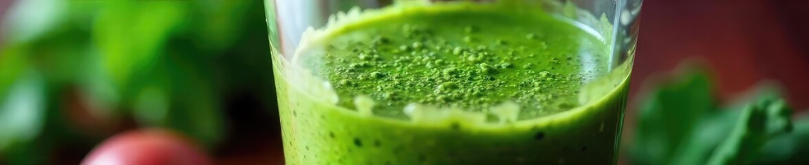 Vibrant green spinach and kale blending in a high-powered blender, creating a refreshing, healthy smoothie Fresh ingredients, healthy lifestyle, vibrant colors , machine, appliance, wellness
