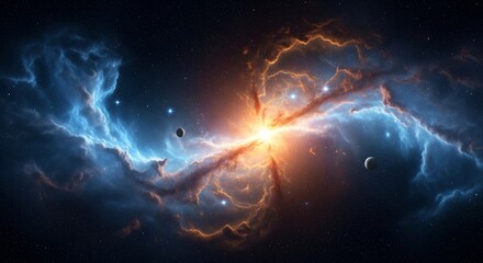 Cosmic Symphony: A stunning display of cosmic beauty, where nebulae swirl and dance in a vibrant tableau, creating a symphony of color and light across the vast canvas of space.