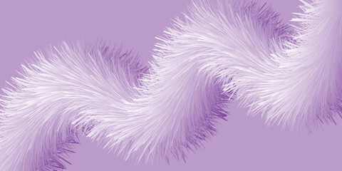 Fototapeta premium A soft pink heart with feathery wings floats in a fluffy cloud of light-colored plumes. boa, purple, decoration, plume, color, texture, design, violet, nature, macro, softness, pattern, backgrounds