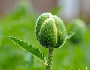 Close-up of a poppy bud