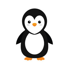 Obraz premium cute penguin costume on white background.