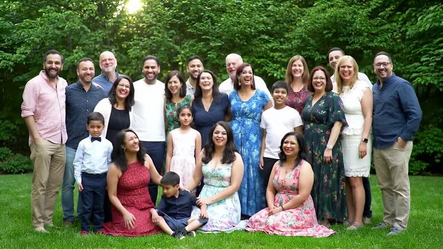 Large Family Outdoor Portrait.