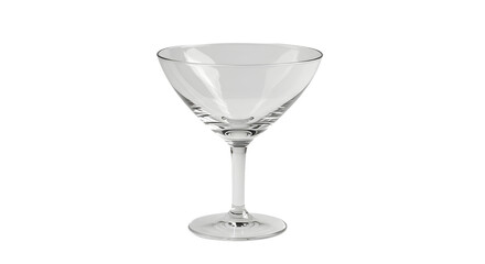 Elegant coupe cocktail glass for bar or restaurant isolated PNG with Transparent Background