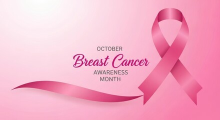 Pink Breast Cancer Awareness Ribbon and Text pink ribbon
