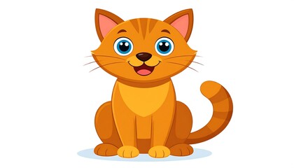 Cute cartoon orange cat (1)