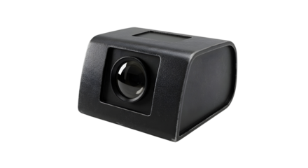 Black security camera for surveillance and monitoring isolated PNG with Transparent Background