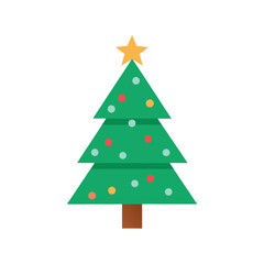 Obraz premium glowing christmas tree on white background
