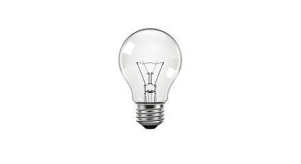 Clear glass light bulb isolated PNG with Transparent Background