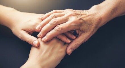 Close-up of Hands Holding Together connection support