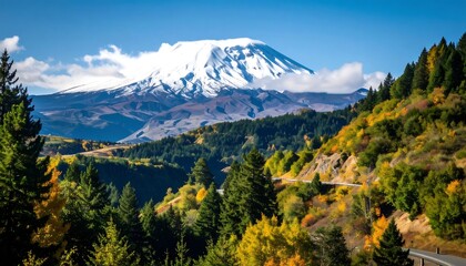 Mountain landscape, autumn colors