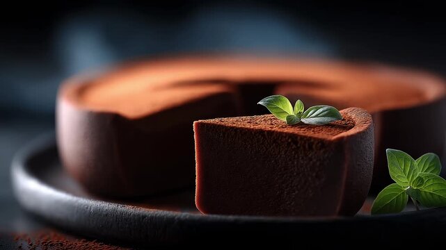 Exquisite Chocolate Cake Tempting Presentation