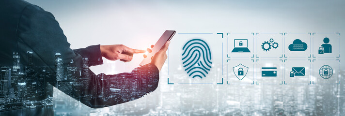 System for safeguarding digital identity using fingerprint authentication, encryption, and secure...