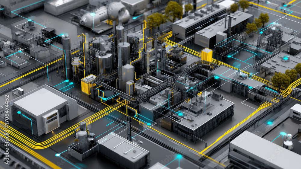 Poster smart sensor technology enhances eco friendly factory operations with efficient energy management an