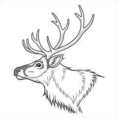 Reindeer Silhouette Vector