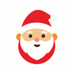 cartoon Santa Claus vector on white background