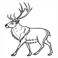 Reindeer Silhouette Vector