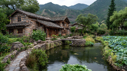 Obraz premium A visit to rural China to try the unique and hearty farm-to-table Chinese food (3)