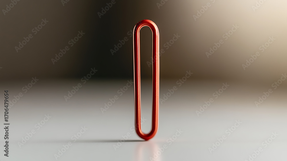 Aufkleber standing metallic loop in front of a dark background, showcasing simplicity and modern design. it's 