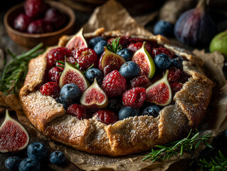 rustic galette filled with seasonal fruits