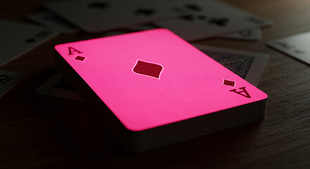 Pink Ace of Diamonds