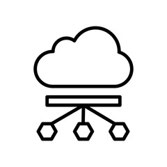 Cloudvector line icon design
