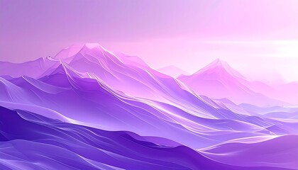 Pastel purple mountain range at sunrise