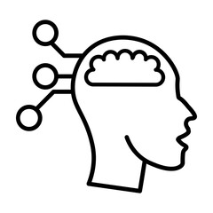 Cyborgvector line icon design