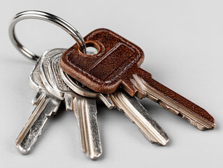 keys on white background