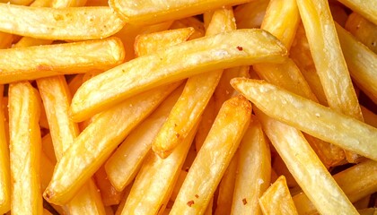 Crispy golden french fries close-up