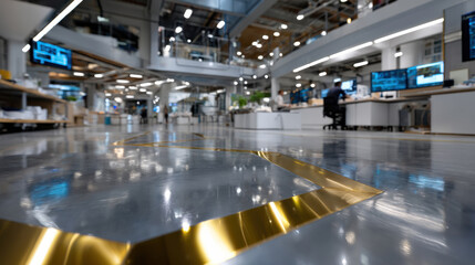 The image of an organized warehouse filled with boxes and pallets highlights the logistics of storage, showcasing the importance of order and efficiency in supply chain management.