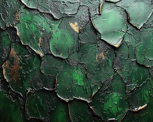 Textured surface with dark green and gold