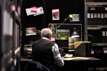 Experienced commissioner collecting evidence from classified files, connecting the dots between...