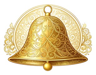 Ornate golden bell design
