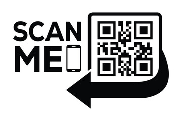 QR code scan icon set. Scan me frame. QR code scan for smartphone. QR code for mobile app, payment and identification. Vector illustration.