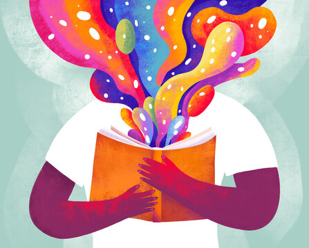 Imaginative reading in a vibrant design