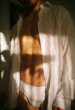 anonymous man by the window