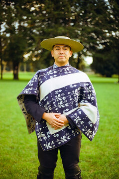 Chilean Huaso Champion in Traditional Attire
