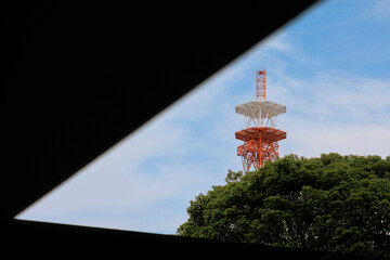 Communication Tower Under Clear Sky.
