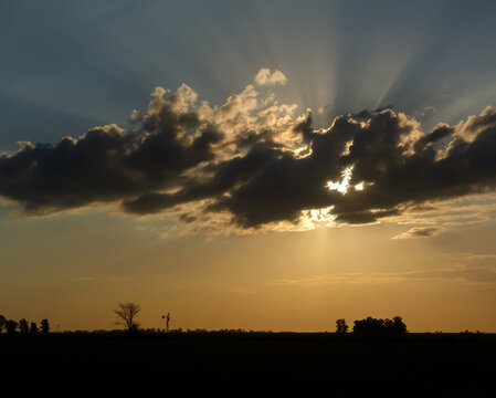 Beautiful sunsets in rural towns