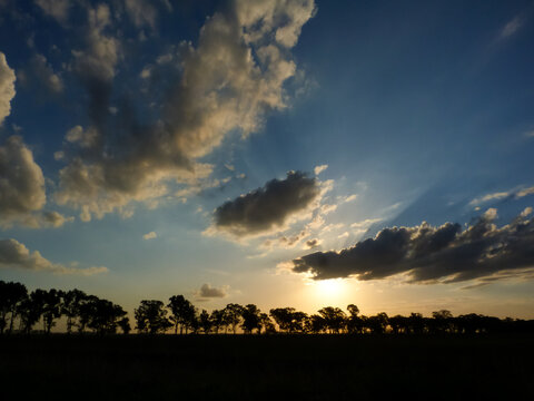 Beautiful sunsets in rural towns