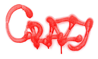 Graffiti, spray stain paint word, isolated on white