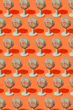 pattern of some electric green fans